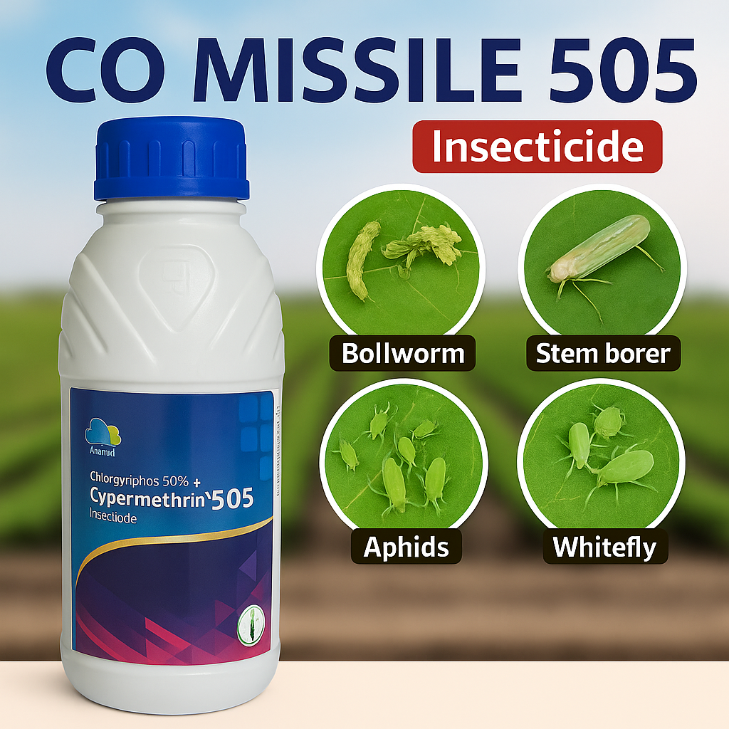 Insecticide bottle labeled 'CO Missile 505' 