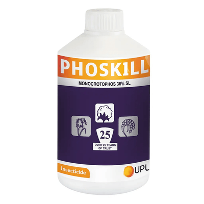 Phoskill - Broad Spectrum Insecticide (Monocrotophos 36% SL) for Effective Pest Control | Gajanand Agro Center - Gajanand Agro Center
